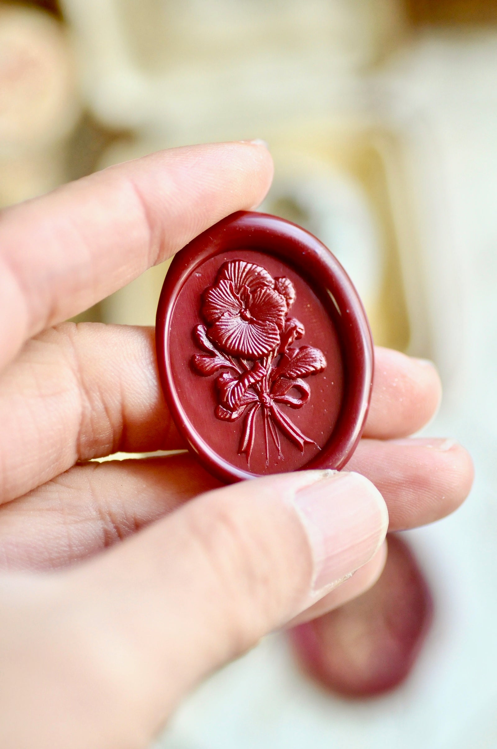 Floral Whispers: In Lieu of Speech Wax Seal Stamp | Pansy | Thoughts of Love (Pre-Order / Ship in March)