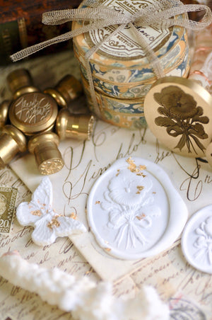 Floral Whispers: In Lieu of Speech Wax Seal Stamp | Pansy | Thoughts of Love (Copy)