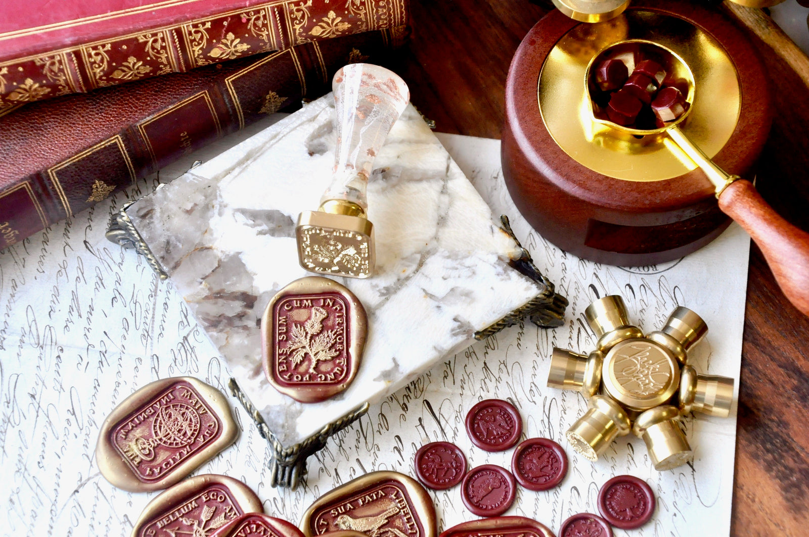 OOAK Vintage Inspired Marble Wax Sealing Base | Patagonia Granite