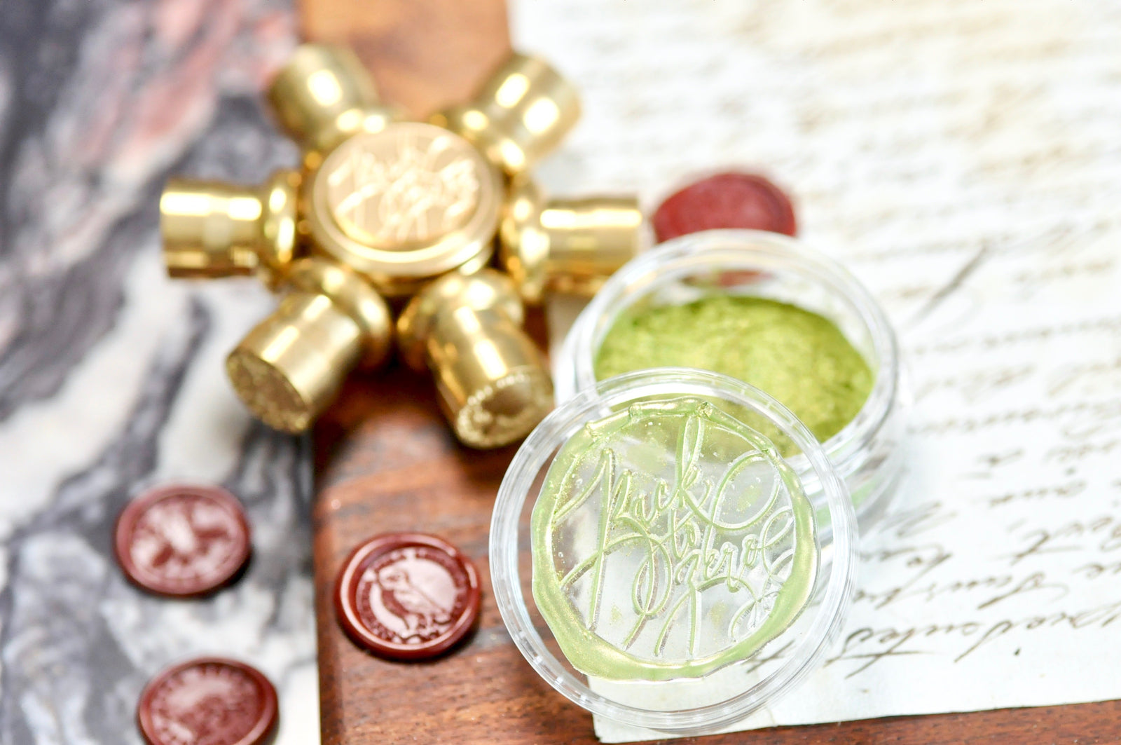 Metallic Highlight Powder for Wax Seal | Pear Green