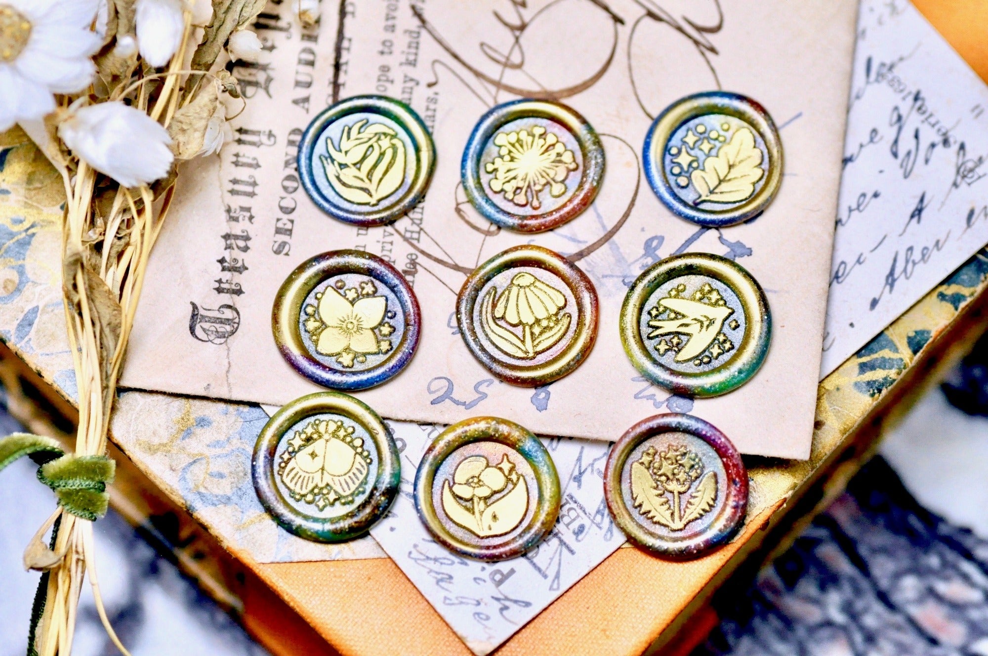 Mini Coneflower Wax Seal Stamp Designed by Petra
