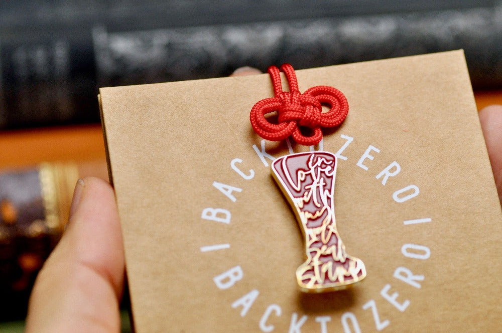 In Love with my Wax Seal Stamp Soft Enamel Pin | Red - Backtozero B20 - enamel, Gold, her, him, in love, lapel, metal, metal pin, pin, Red, soft enamel, soft enamel pin