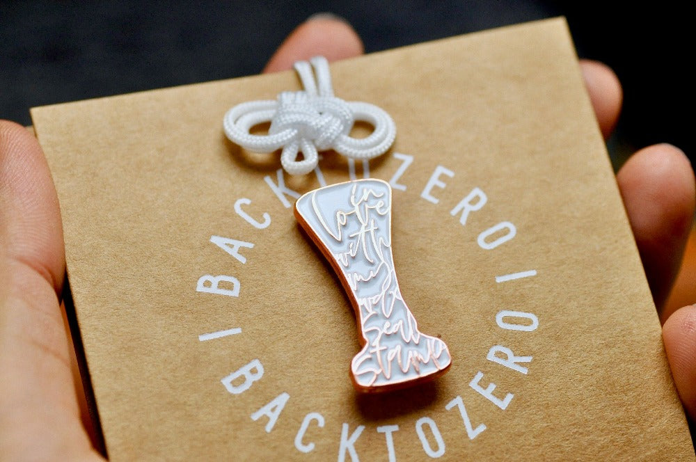 In Love with my Wax Seal Stamp Soft Enamel Pin | White - Backtozero B20 - enamel, her, him, in love, lapel, metal, metal pin, pin, rose gold, soft enamel, soft enamel pin, White