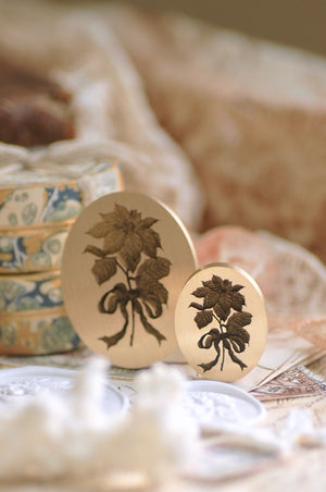 Floral Whispers: In Lieu of Speech Wax Seal Stamp | Poinsettia | Joy in the Present