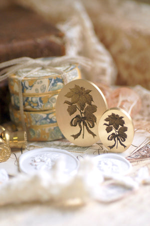 Floral Whispers: In Lieu of Speech Wax Seal Stamp | Poinsettia | Joy in the Present