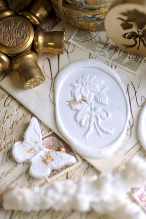 Floral Whispers: In Lieu of Speech Wax Seal Stamp | Poinsettia | Joy in the Present
