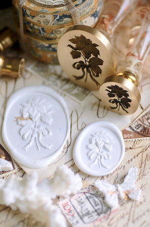 Floral Whispers: In Lieu of Speech Wax Seal Stamp | Poinsettia | Joy in the Present