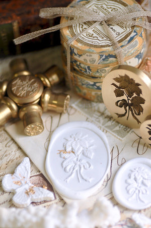 Floral Whispers: In Lieu of Speech Wax Seal Stamp | Poinsettia | Joy in the Present