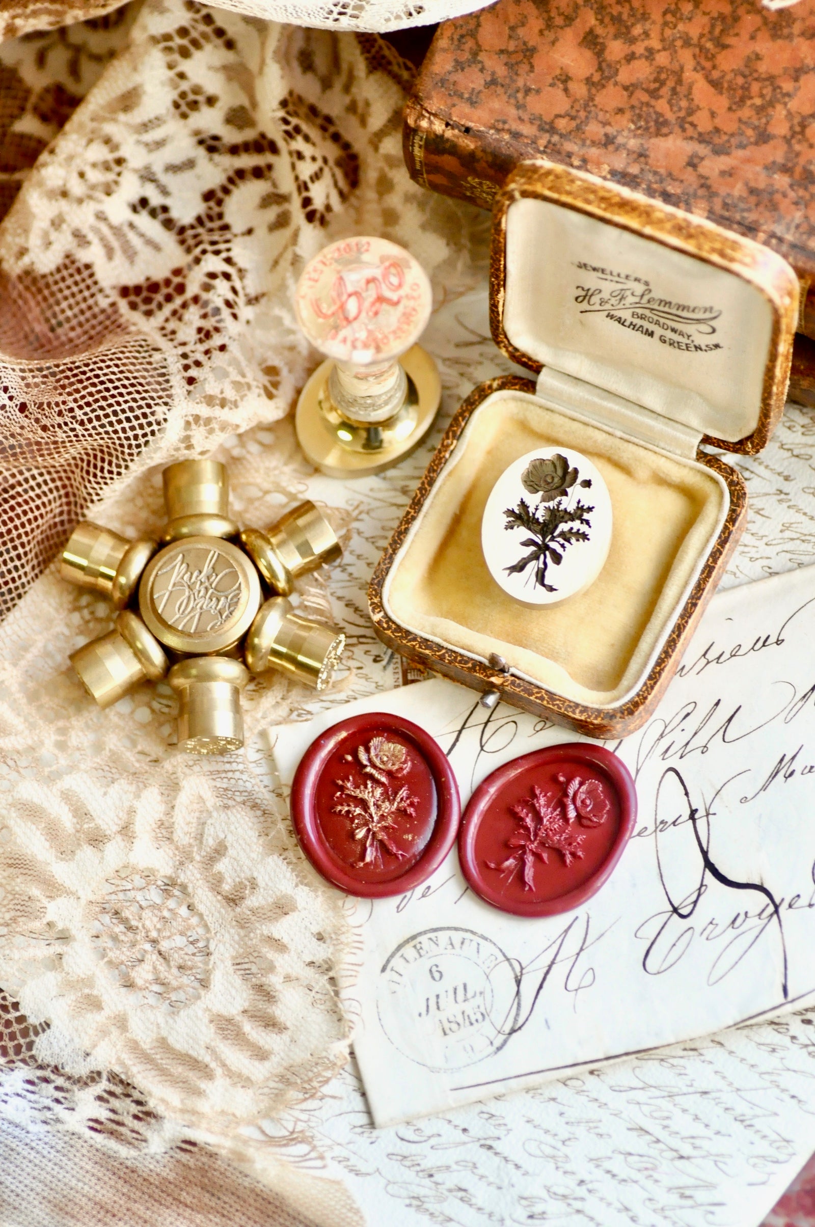 Floral Whispers: In Lieu of Speech Wax Seal Stamp | Poppy | Peace in Dreams (Pre-Order / Ship in March)