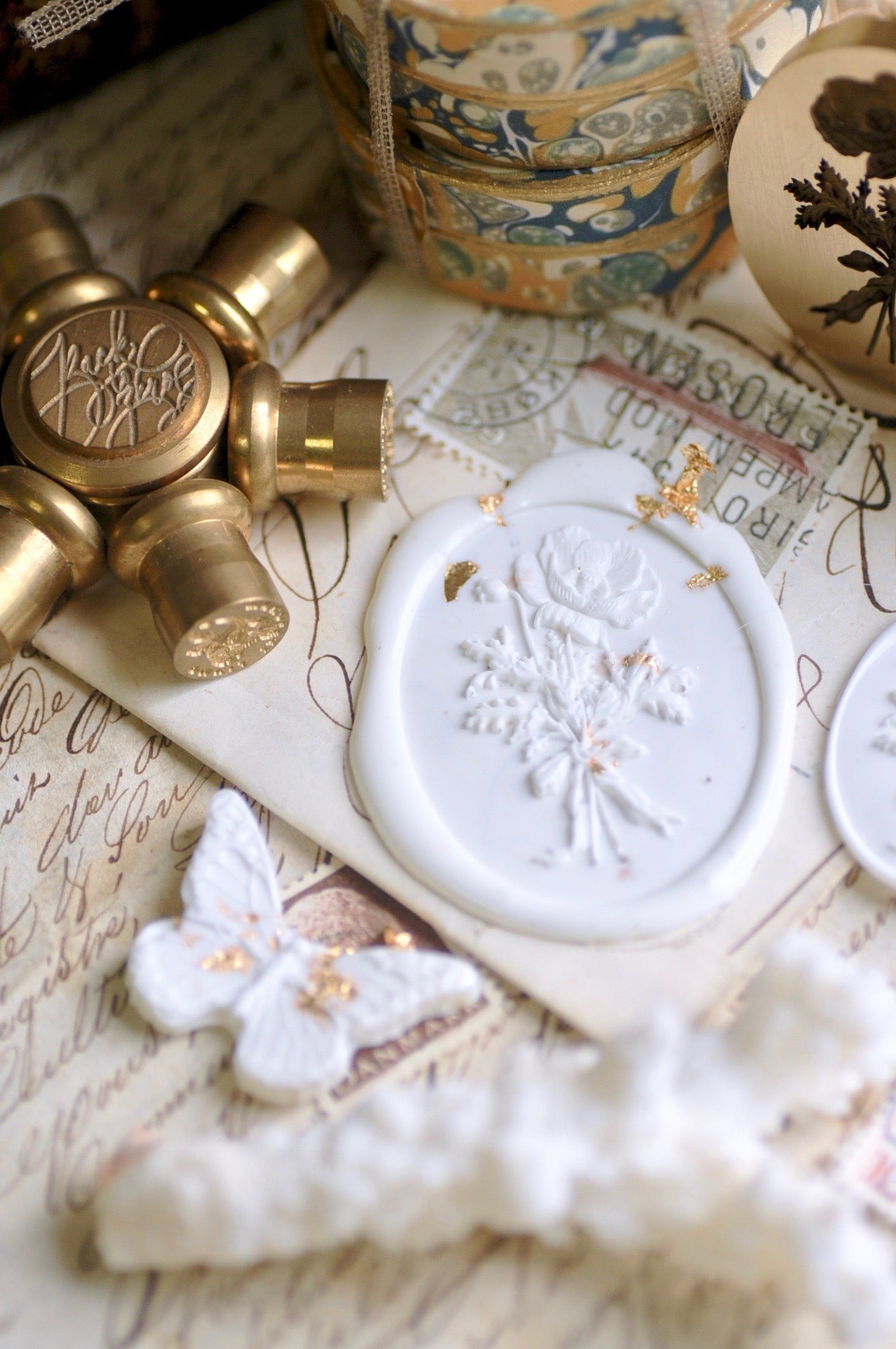 Floral Whispers: In Lieu of Speech Wax Seal Stamp | Poppy | Peace in Dreams
