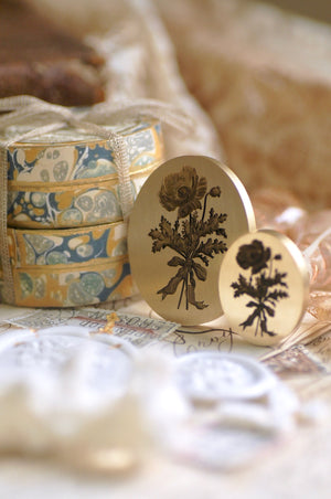 Floral Whispers: In Lieu of Speech Wax Seal Stamp | Poppy | Peace in Dreams