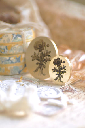 Floral Whispers: In Lieu of Speech Wax Seal Stamp | Poppy | Peace in Dreams