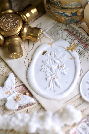 Floral Whispers: In Lieu of Speech Wax Seal Stamp | Poppy | Peace in Dreams