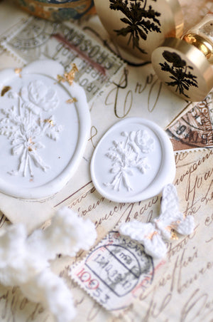 Floral Whispers: In Lieu of Speech Wax Seal Stamp | Poppy | Peace in Dreams