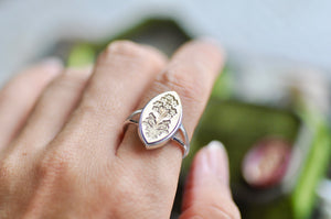 Retro Flower Signet Ring | Forget-me-not