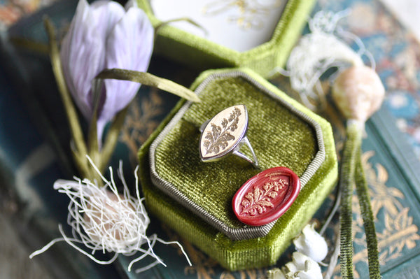 Lily of the Valley Retro Flower 925 Silver Signet Wax Seal Intaglio ...