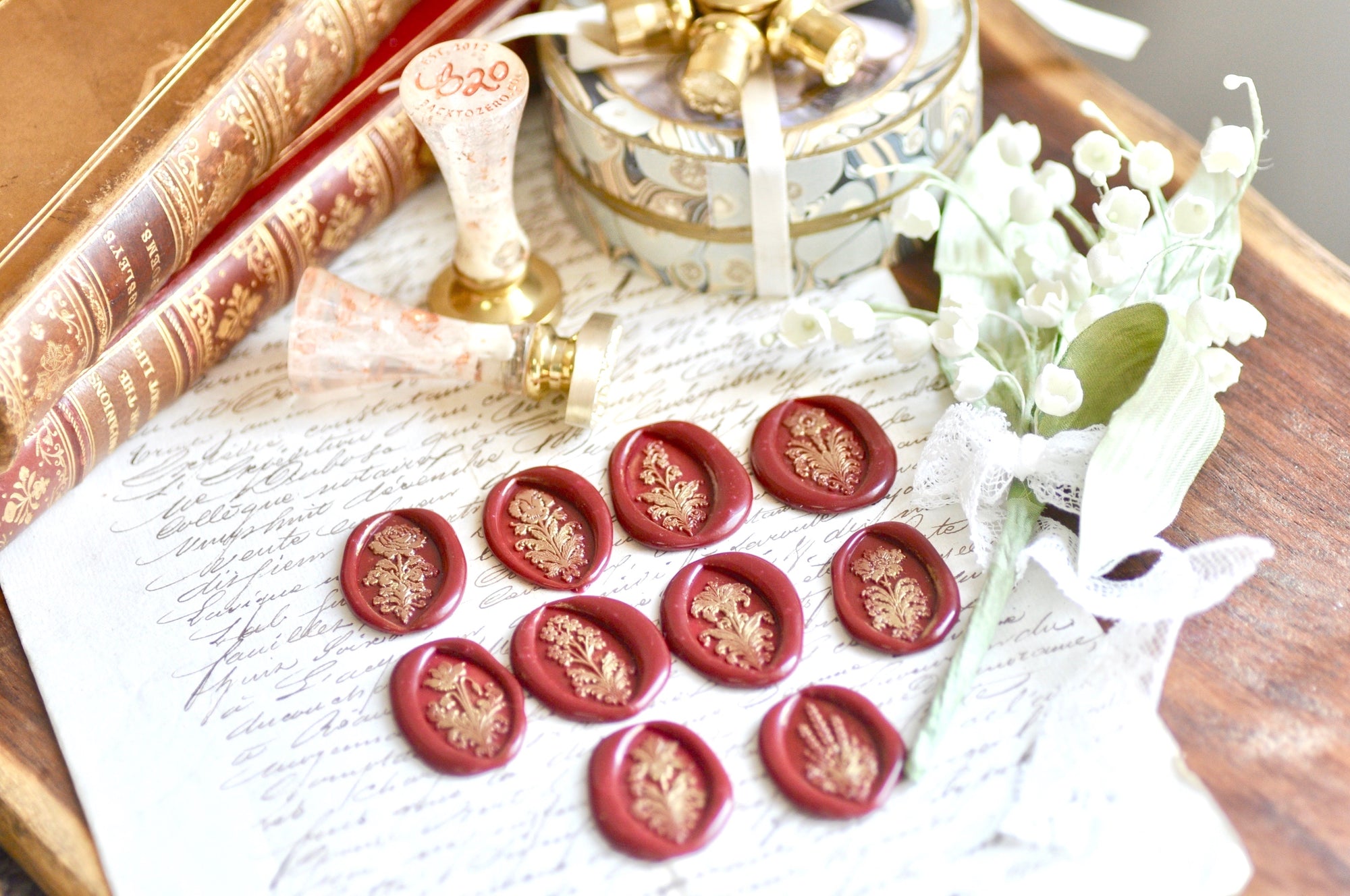 Retro Flower Wax Seal Stamp | Iris