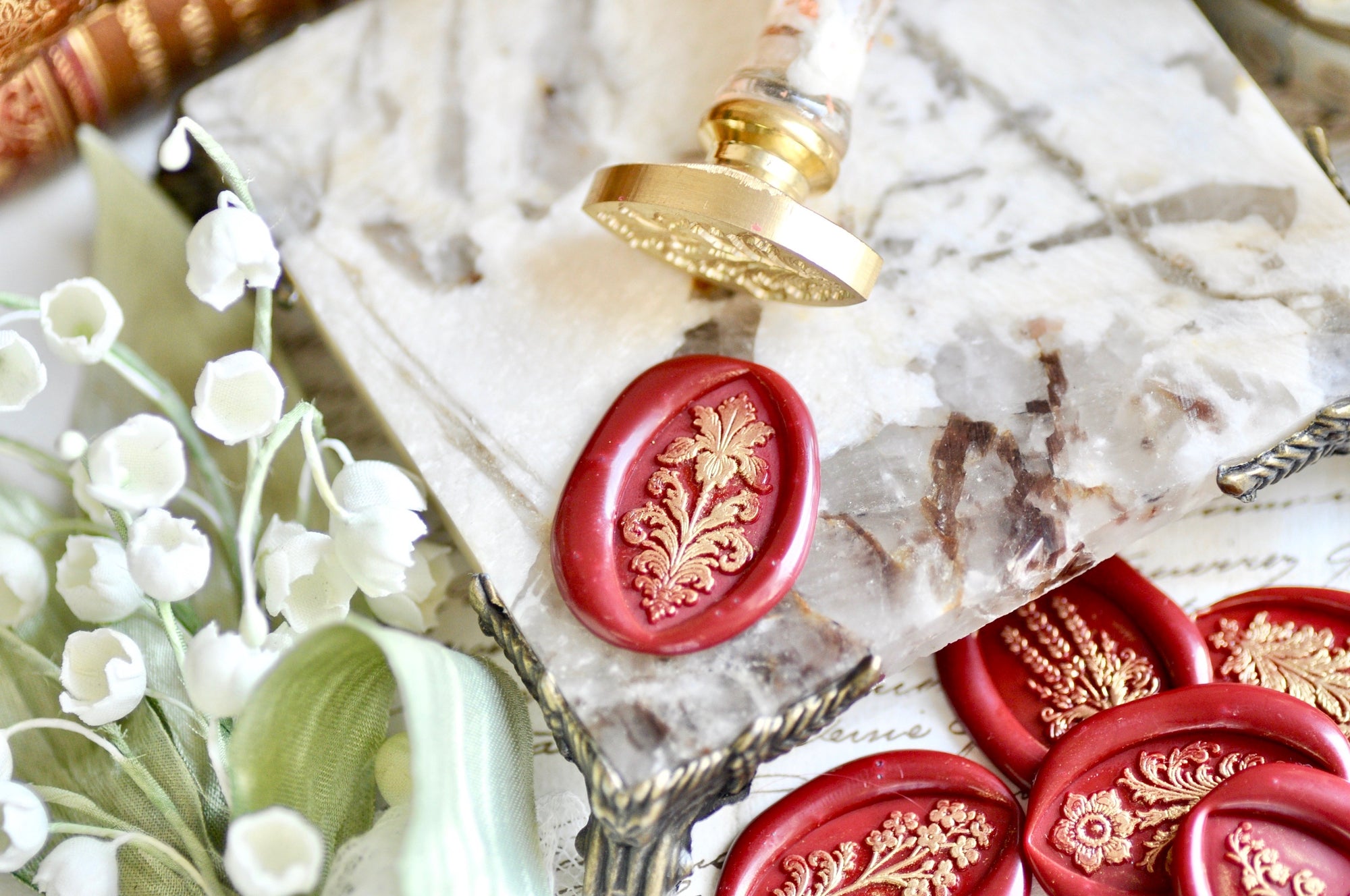 Retro Flower Wax Seal Stamp | Iris