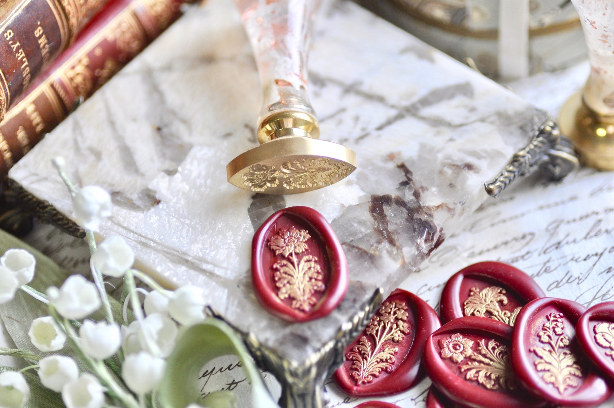 Retro Flower Wax Seal Stamp | Poppy