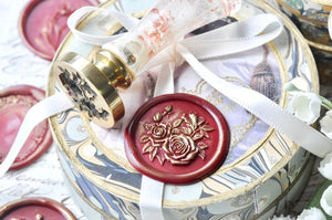 Roses 3D Emboss Wax Seal Stamp