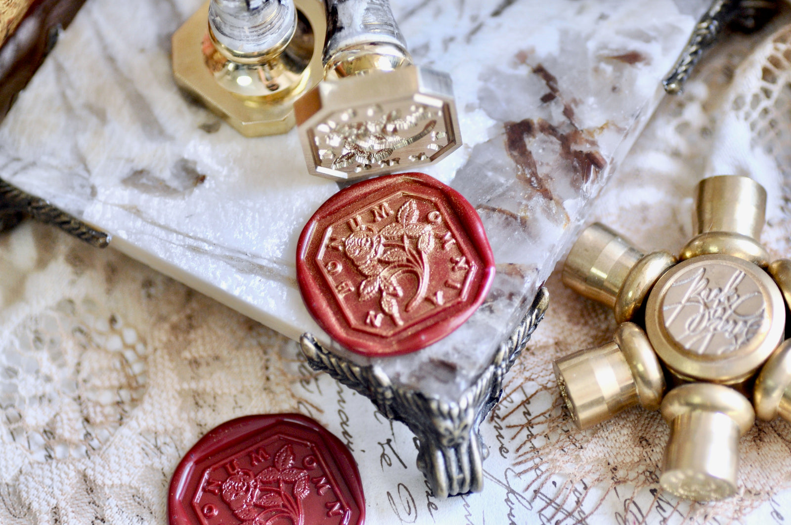 Rose Latin Motto Wax Seal Stamp | Positivity | O