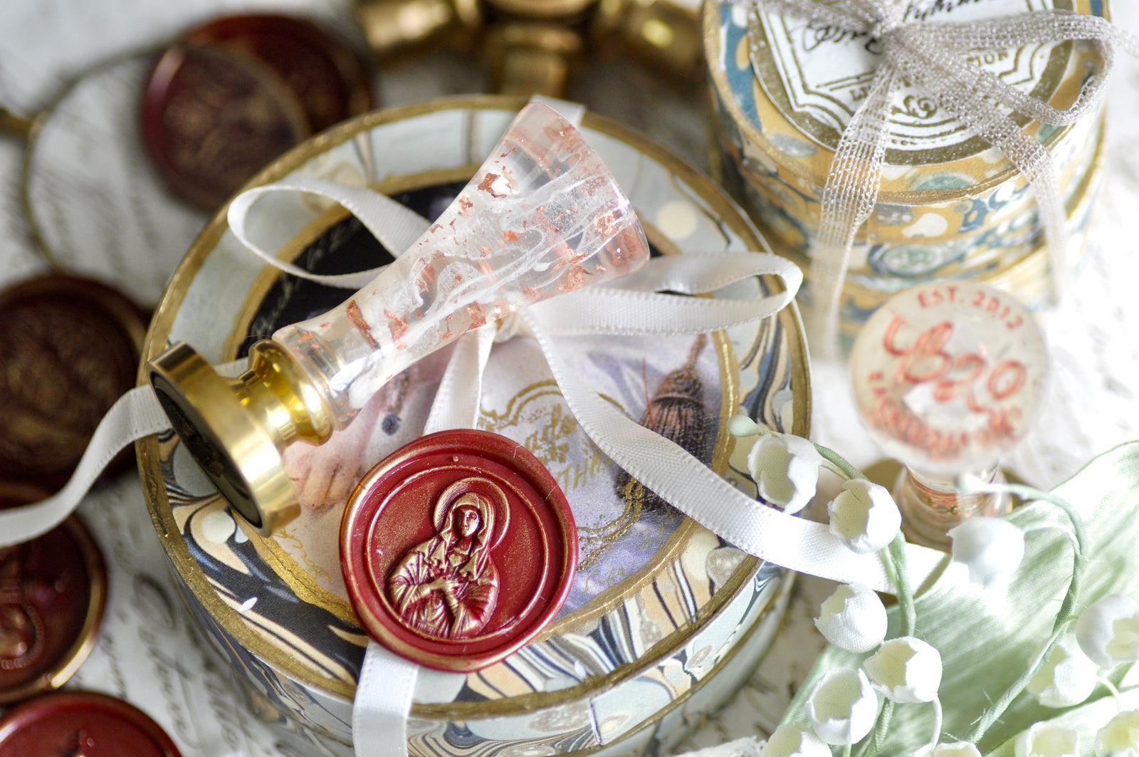 Maria with Crossed Arms 3D Emboss Wax Seal Stamp