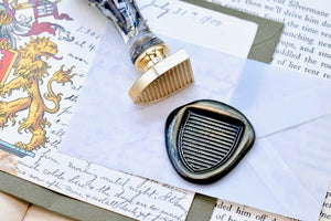 Heraldic Pattern Shield Wax Seal Stamp | Azure