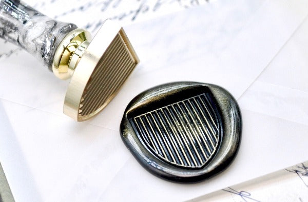 Heraldic Pattern Shield Wax Seal Stamp | Gules Vertical Lines ...