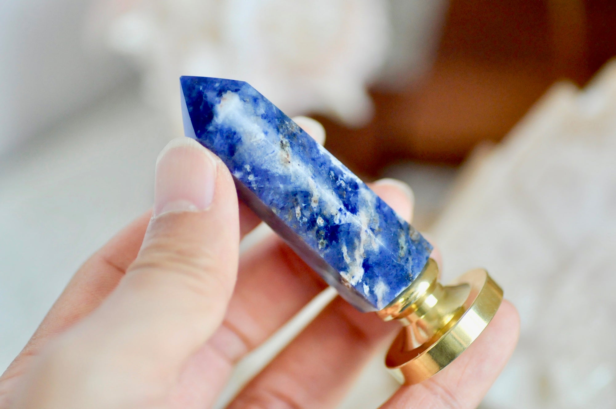 OOAK Sodalite Point Tower Wax Seal Handle