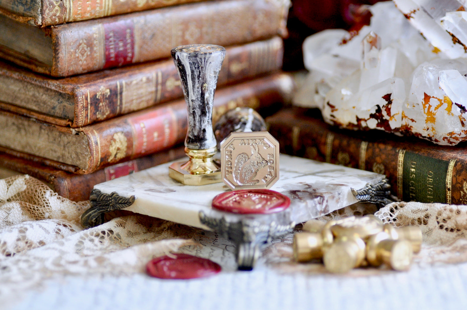 Squirrel Latin Motto Wax Seal Stamp | Determination | O