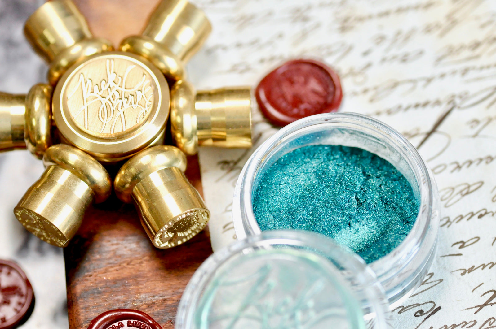 Metallic Highlight Powder for Wax Seal | Teal