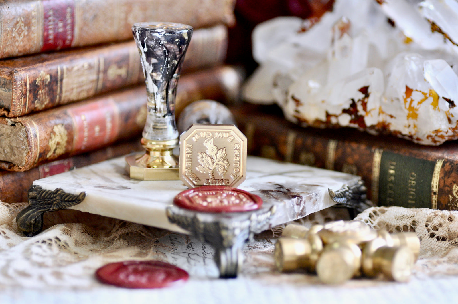 Thistle Latin Motto Wax Seal Stamp | Strength | O