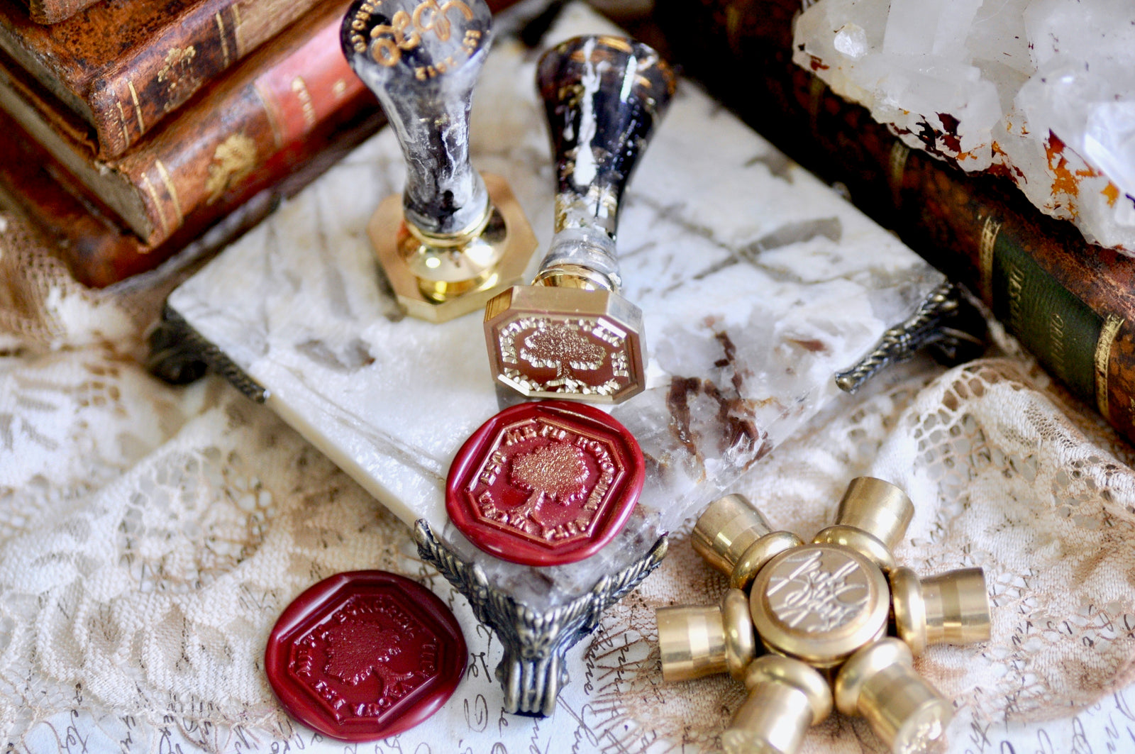 Tree Latin Motto Wax Seal Stamp | Courage | O