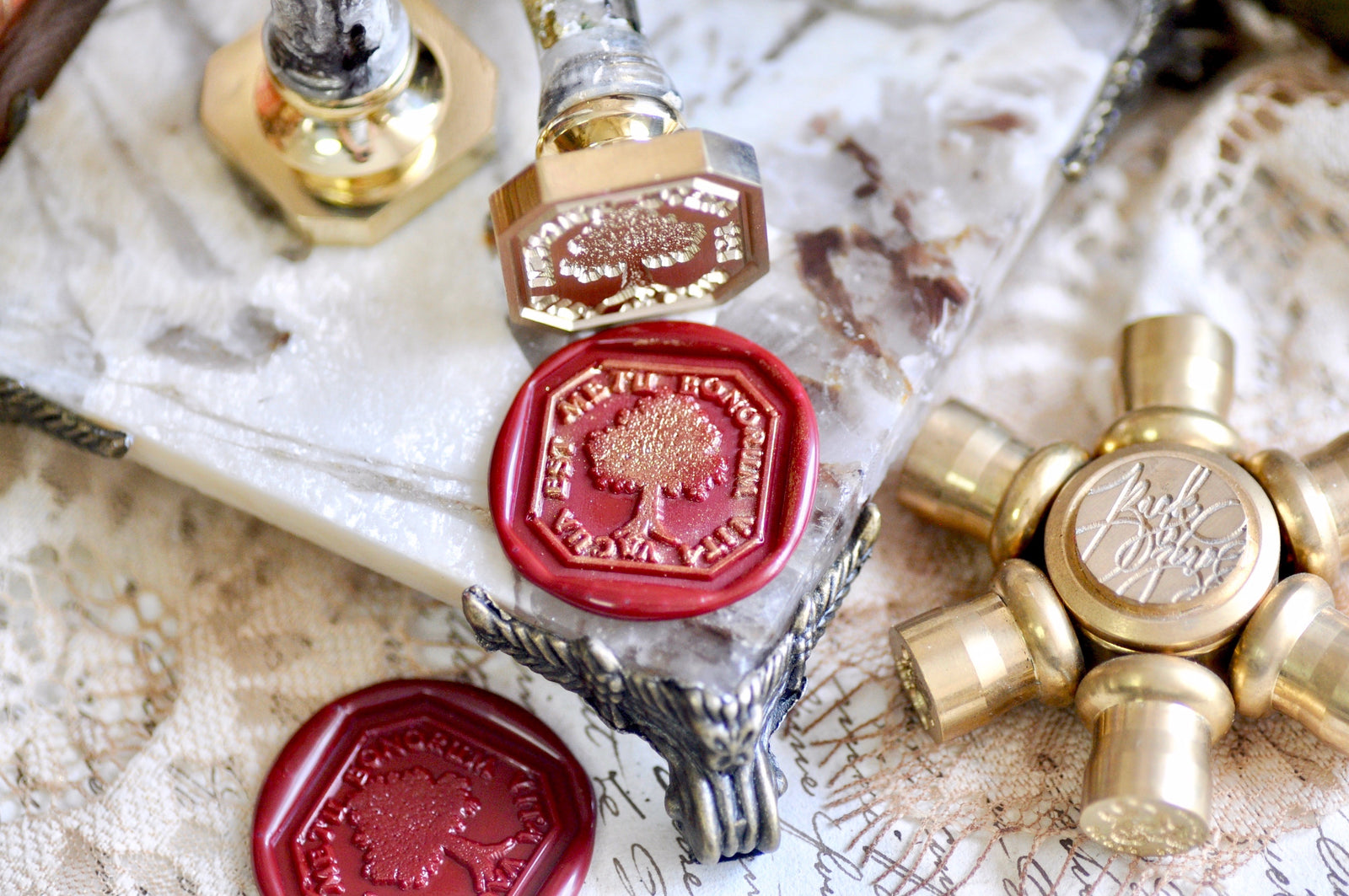 Tree Latin Motto Wax Seal Stamp | Courage | O