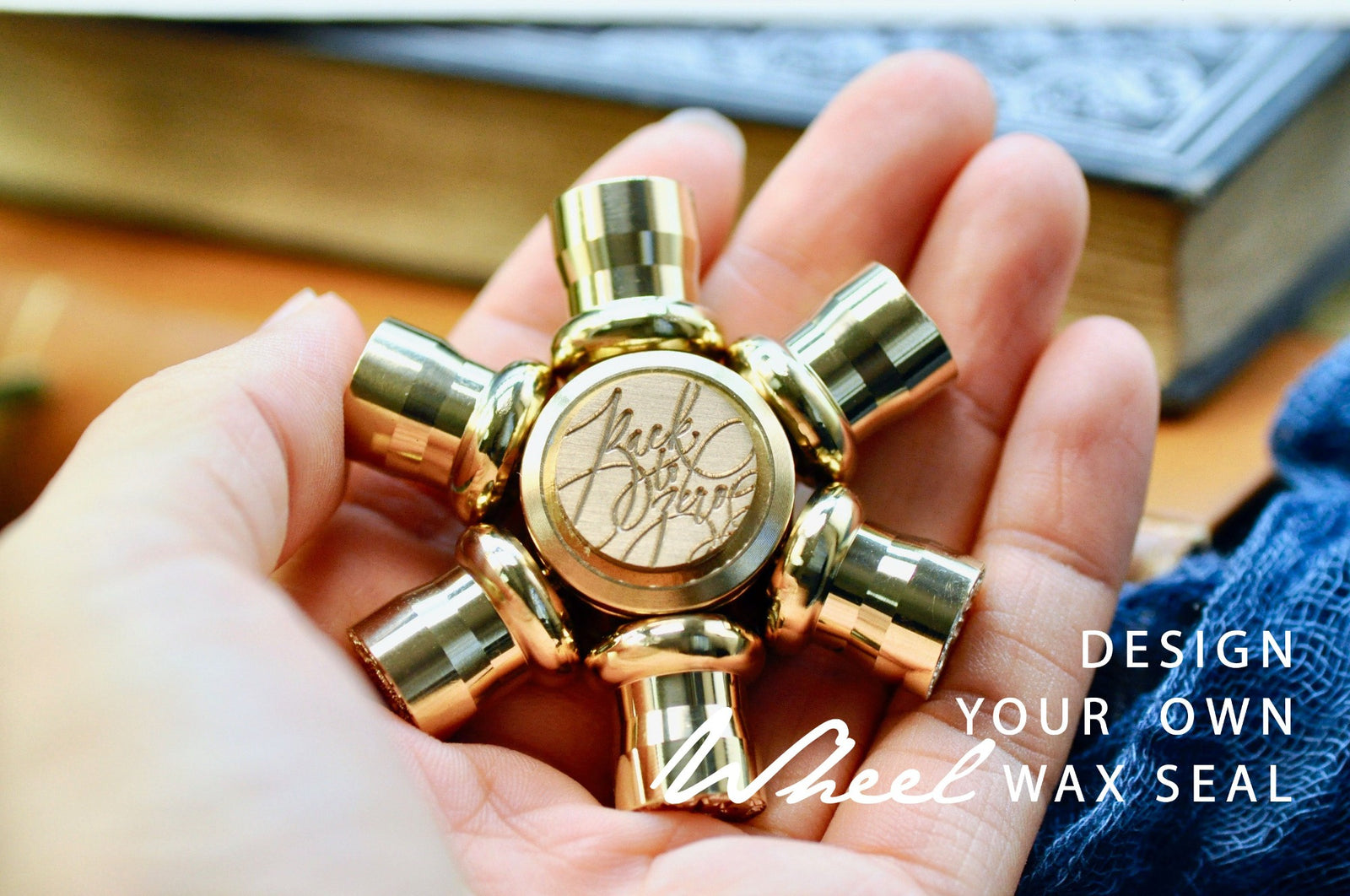 Design Your Own Wheel Wax Seal - Backtozero B20 - antique, antique inspired, bespoke, brass, Custom, customwheel, Design Your Own, newarrivals, Retro, wheel, wheel wax seal