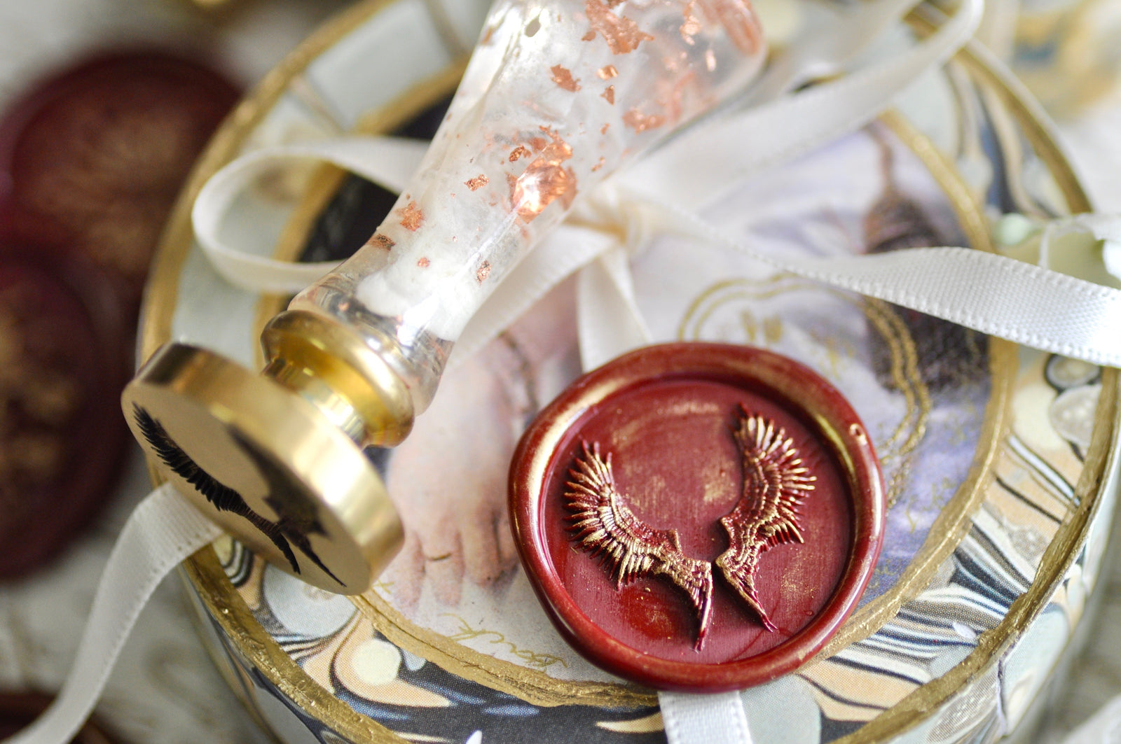 Angel Wings 3D Emboss Wax Seal Stamp | A