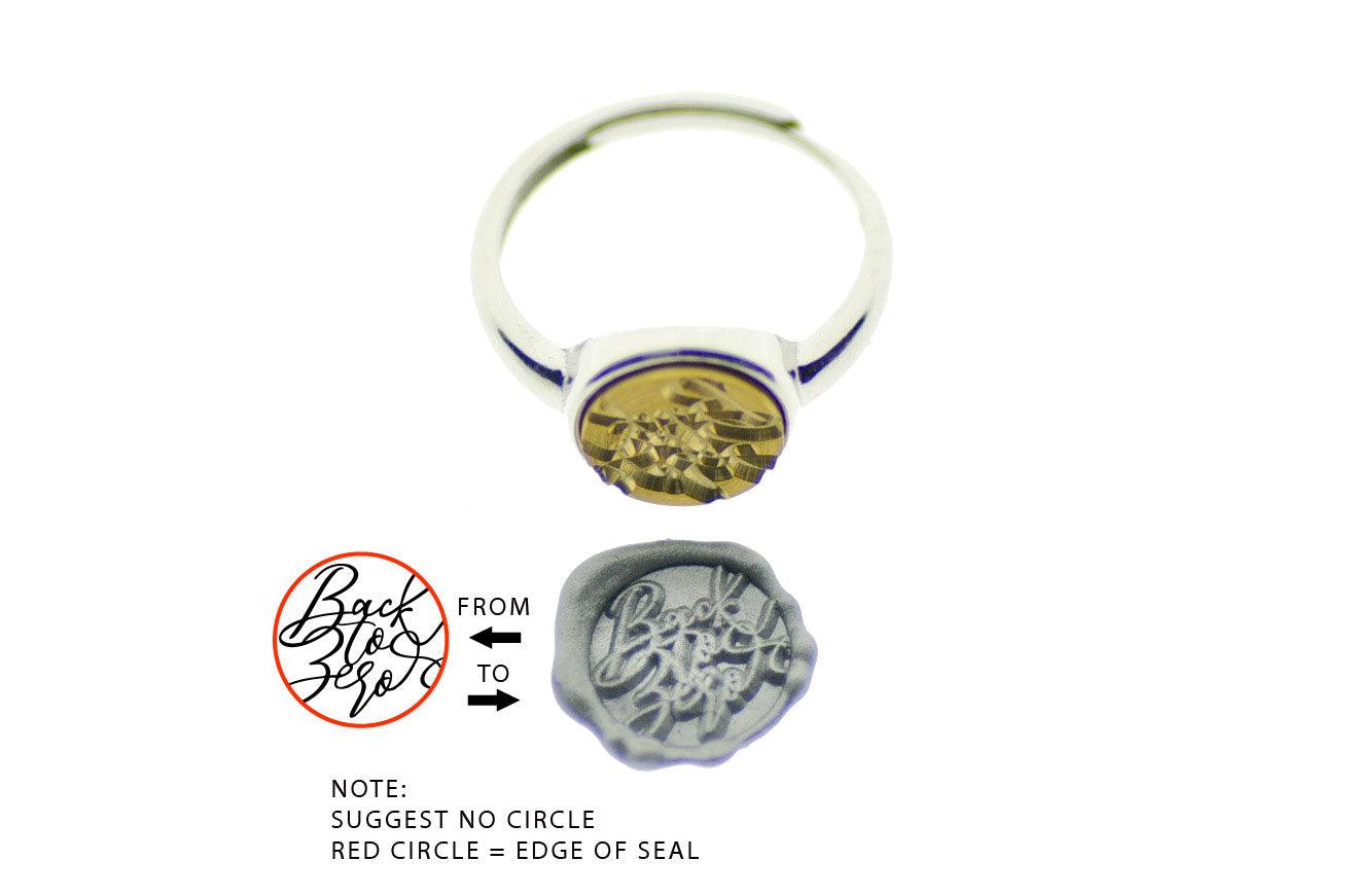 Design your own 10mm Minimal Signet Ring - Backtozero B20 - 10m, 10mm, 10mm ring, 10mn, accessory, bespoke, Custom, custom ring, customsignet, Design Your Own, her, jewelry, minimal, ring, seal, seal ring, signet ring, simple, size 10, size 6, size 7, size 8, size 9, wax seal, wax seal stamp