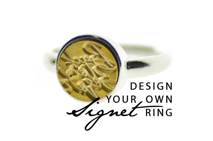 Design your own 10mm Minimal Signet Ring - Backtozero B20 - 10m, 10mm, 10mm ring, 10mn, accessory, bespoke, Custom, custom ring, customsignet, Design Your Own, her, jewelry, minimal, ring, seal, seal ring, signet ring, simple, size 10, size 6, size 7, size 8, size 9, wax seal, wax seal stamp