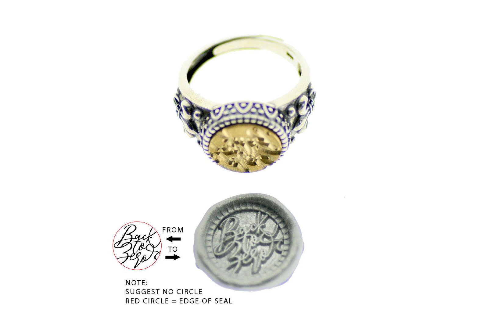 Design your own 12mm Fleur De Lis Signet Ring - Backtozero B20 - 12f, 12mm, 12mm ring, accessory, Custom, custom ring, customsignet, Design Your Own, Fleur de Lis, him, jewelry, ring, seal, seal ring, size 10, size 11, size 8, size 9, wax seal, wax seal stamp