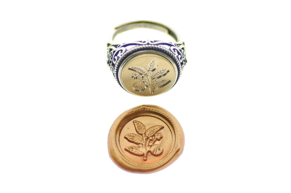 Japanese Kamon Sakaki Bell Signet Wax Seal Intaglio Ring | Backtozero