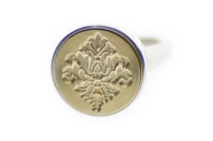 Victorian Filigree Deco Signet Ring - Backtozero B20 - 14m, 14mm, 14mm ring, 14mn, accessory, Deco, Decorative, her, jewelry, minimal, ring, signet ring, simple, size 10, size 7, size 8, size 9, Victorian, wax seal, wax seal stamp