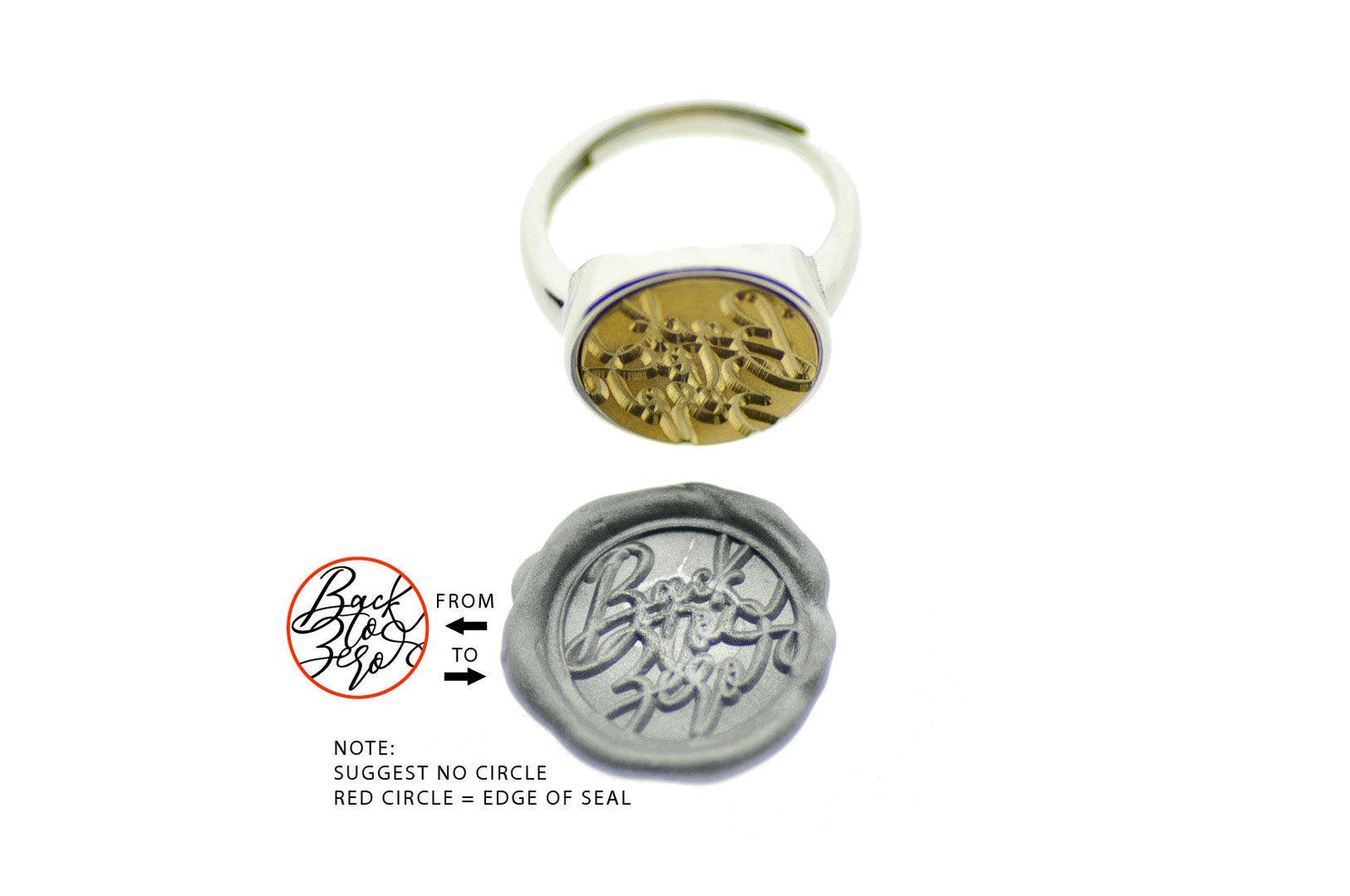 Design your own 14mm Minimal Signet Ring - Backtozero B20 - 14m, 14mm, 14mm ring, 14mn, accessory, bespoke, Custom, customsignet, Design Your Own, her, jewelry, logo, minimal, ring, signet ring, simple, size 10, size 6, size 7, size 8, size 9, wax seal, wax seal stamp