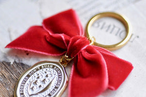 Message Wax Seal Keychain Red Bow | Lily of the Valley