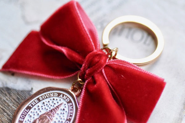 Message Wax Seal Keychain Red Bow | Seashell