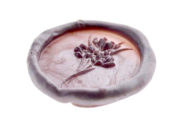3D Tulip Wax Seal Stamp - Backtozero B20 - 3D, botanic, Botanical, Flower, flowers, genericlonghandle, Leaf, Leafs, Leaves, metallic lavender, Plant