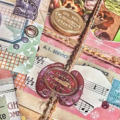 Letter For You Wax Seal Stamp Designed by Vintage Paper Garden - Backtozero B20 - Black, collaboration, for you, hana, hana t, Message, Metallic Black, oval, pen, Signature, signaturehandle