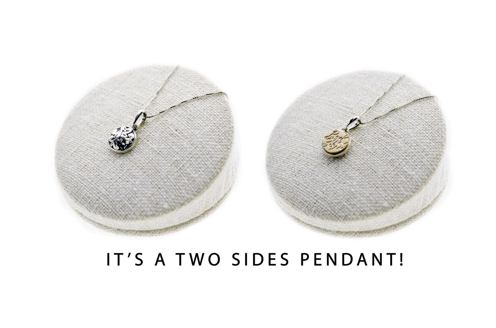 Coral Filigree Charm Signet Necklace - Backtozero B20 - 10mm, 10mm necklace, 2sidenecklace, bead, brass, charm, Filigree, filigree charm, floating, minimal, minimalnecklace, necklace, signet, signet necklace, silver