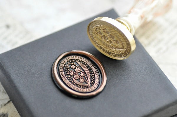 Message Wax Seal Enamel Journel Clip | Lily of the Valley
