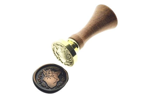 Animal Tales II Fox Wax Seal Stamp Designed by Vintage Paper Garden - Backtozero B20 - acorn, animal, animal tales, collaboration, copper, copper dust, copper powder, Fox, hana, hana t, newarrivals, Signature, signaturehandle, Woodland, Woodland Animal
