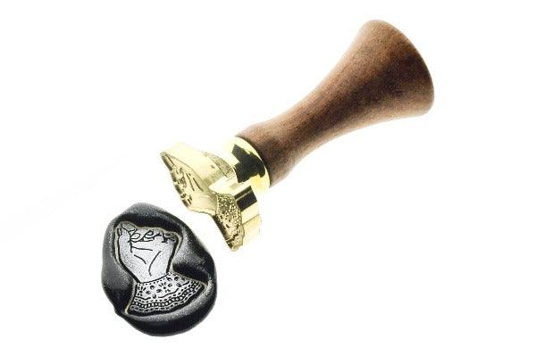 Hand Gesture Filigree Sleeves Wax Seal Stamp | A | Designed by Vintage Paper Garden - Backtozero B20 - collaboration, hailey, hana, hand, hand gesture, handgesture, Metallic, newarrivals, paper pretty ink, paperprettyink, signaturehandle, silver dust, silver powder